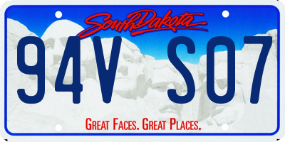 SD license plate 94VS07