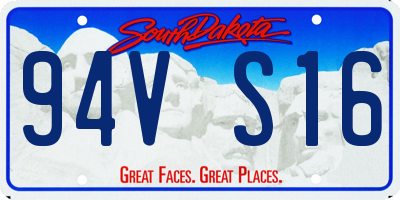 SD license plate 94VS16