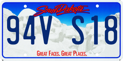 SD license plate 94VS18