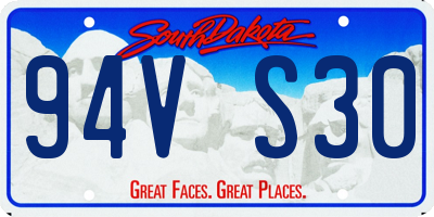 SD license plate 94VS30