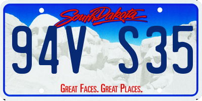 SD license plate 94VS35