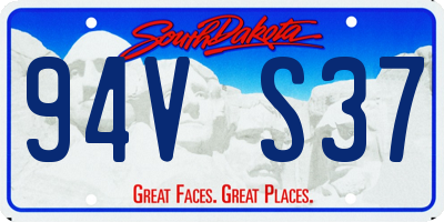 SD license plate 94VS37