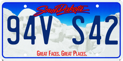 SD license plate 94VS42