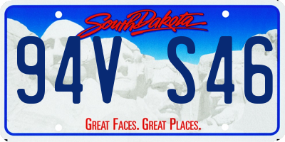 SD license plate 94VS46