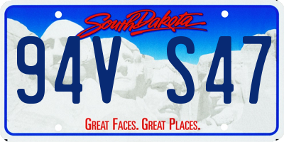 SD license plate 94VS47