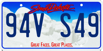 SD license plate 94VS49