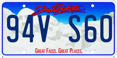 SD license plate 94VS60