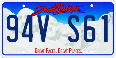 SD license plate 94VS61