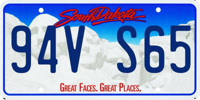 SD license plate 94VS65