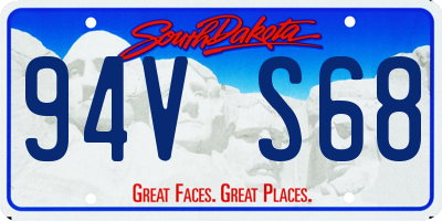 SD license plate 94VS68