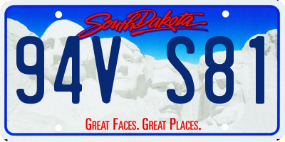 SD license plate 94VS81