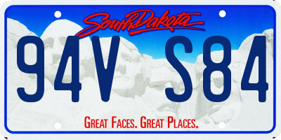 SD license plate 94VS84