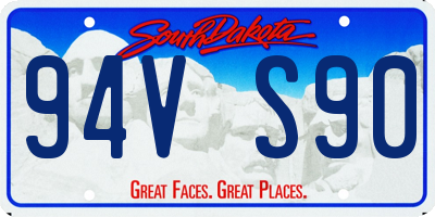 SD license plate 94VS90