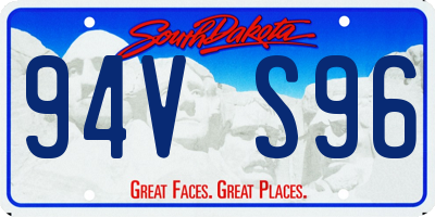 SD license plate 94VS96