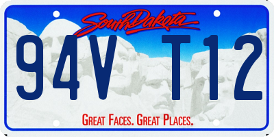 SD license plate 94VT12