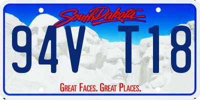 SD license plate 94VT18