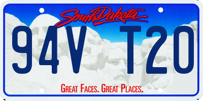 SD license plate 94VT20
