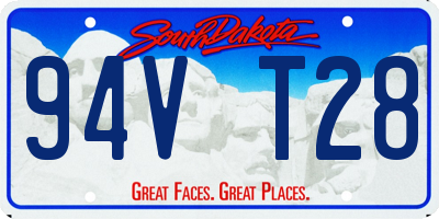SD license plate 94VT28