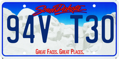 SD license plate 94VT30