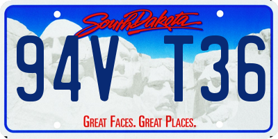 SD license plate 94VT36