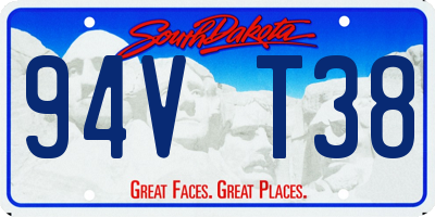 SD license plate 94VT38