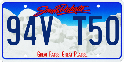 SD license plate 94VT50