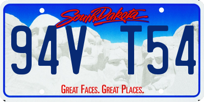 SD license plate 94VT54
