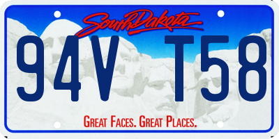 SD license plate 94VT58