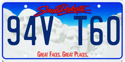 SD license plate 94VT60