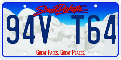SD license plate 94VT64