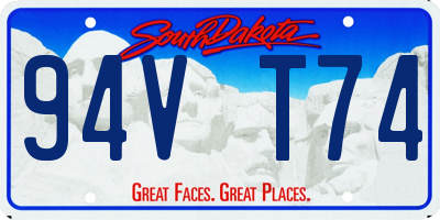 SD license plate 94VT74
