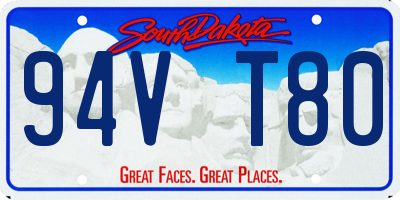 SD license plate 94VT80