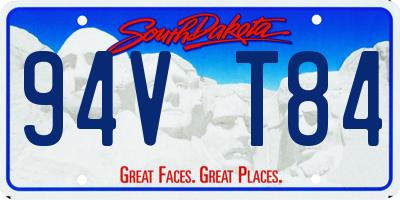 SD license plate 94VT84