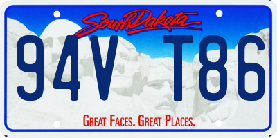 SD license plate 94VT86