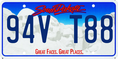 SD license plate 94VT88