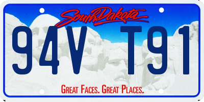 SD license plate 94VT91