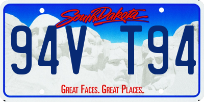 SD license plate 94VT94