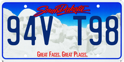 SD license plate 94VT98