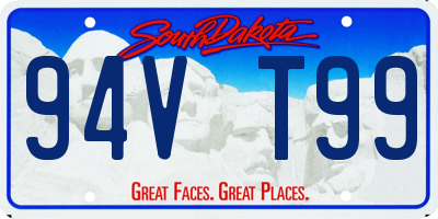 SD license plate 94VT99