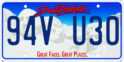 SD license plate 94VU30