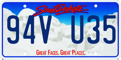 SD license plate 94VU35
