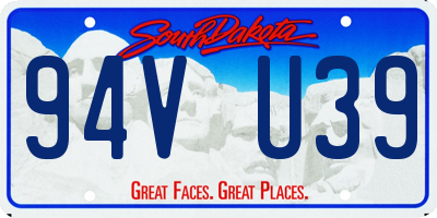 SD license plate 94VU39