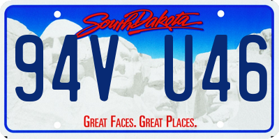 SD license plate 94VU46
