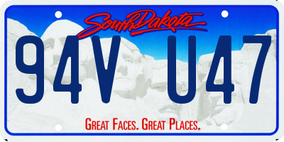SD license plate 94VU47