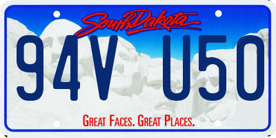 SD license plate 94VU50