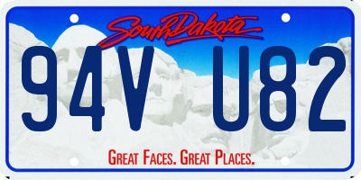 SD license plate 94VU82