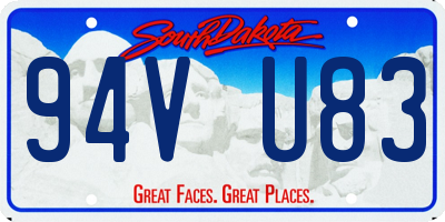 SD license plate 94VU83