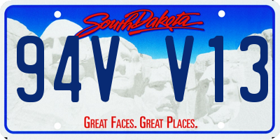 SD license plate 94VV13