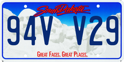 SD license plate 94VV29