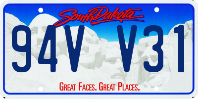 SD license plate 94VV31